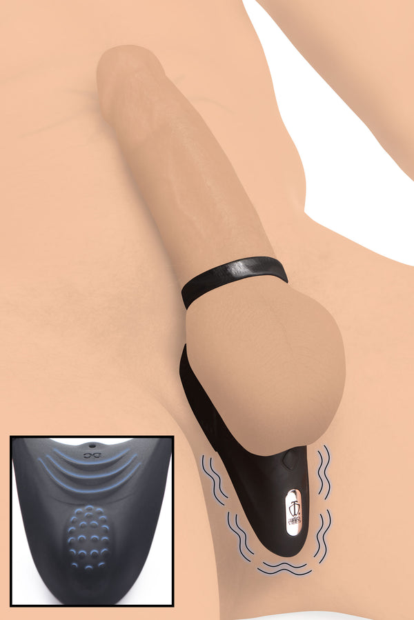 Cock Ring With Vibrating Taint Stimulator