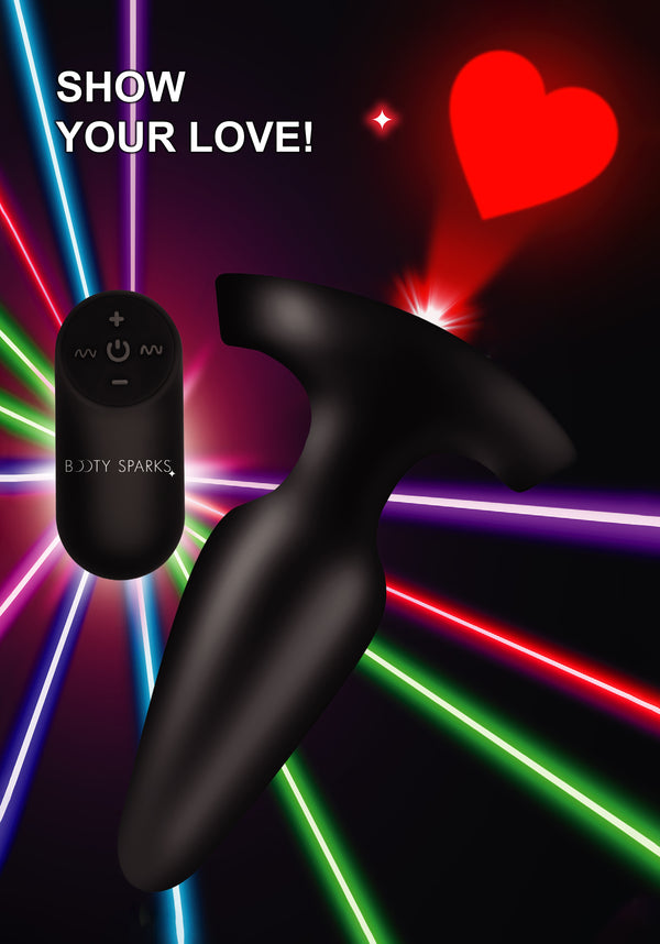 Laser Heart Anal Plug With Remote & Dash